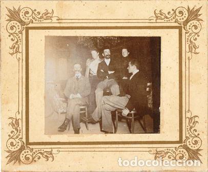 Antique Photography: FOTOGRAFIA REUNION DE DOS SE&Ntilde;ORAS Y TRES SE&Ntilde;ORES (ALGO DESLUCIDA) - ALBUMINA-4101