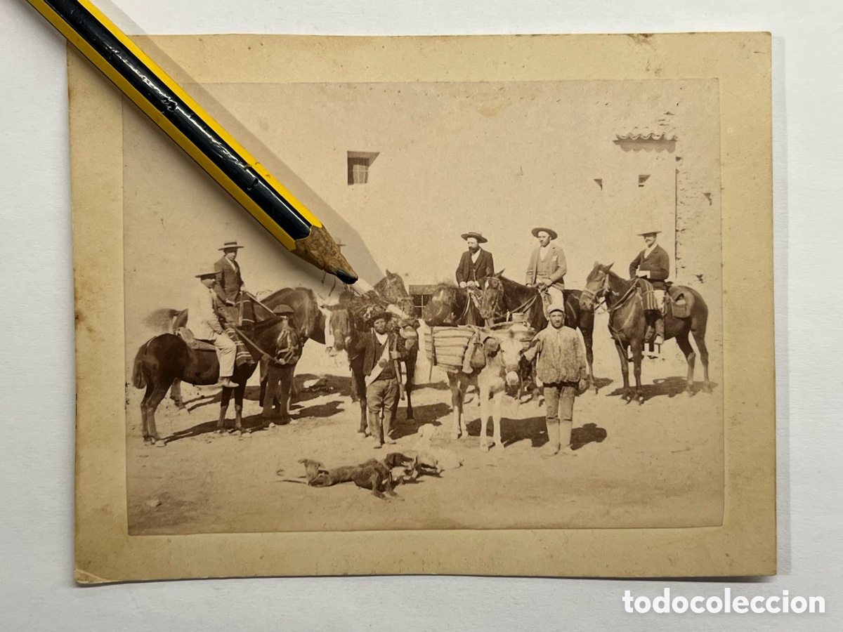 Antique Photography: ALBACETE Castilla la Mancha. Fotograf&iacute;a. Cuadrilla Se&ntilde;ores y jornaleros. D&iacute;a de caza (h.1910?)