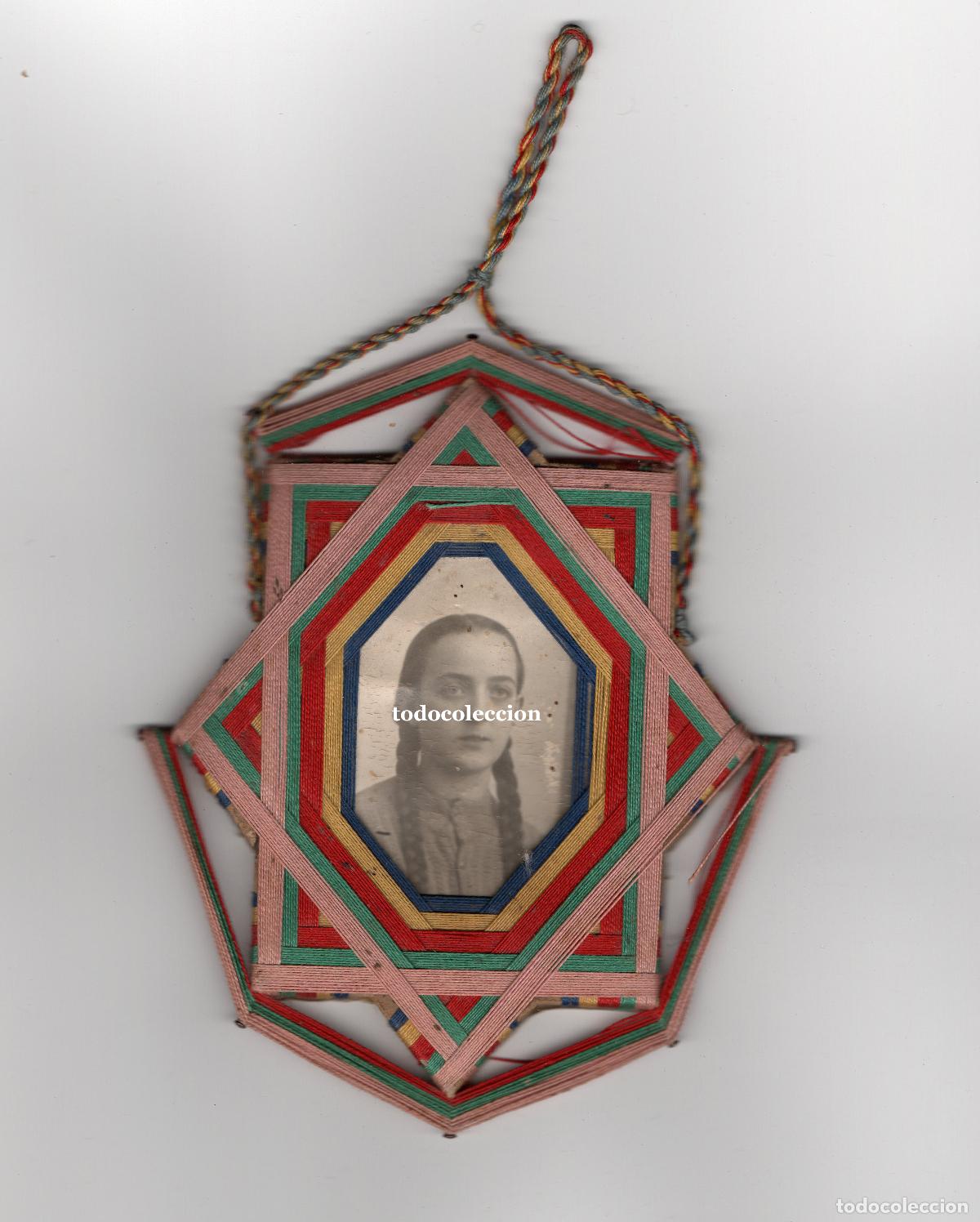 Antique Photography: MARCO DE HILOS. ARTESAN&Iacute;A POPULAR. NI&Ntilde;A CON TRENZAS.