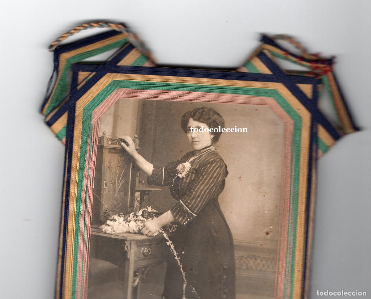 Antique Photography: MARCO DE HILOS. ARTESAN&Iacute;A POPULAR. RETRATO SE&Ntilde;ORA JOVEN.