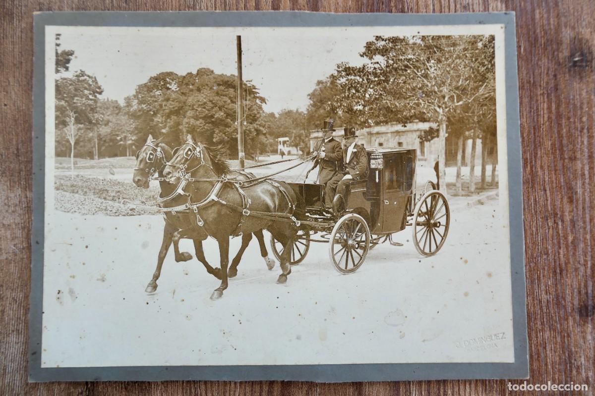 Antique Photography: INTERESANTE FOTOGRAFIA CARRUAJE PRINCIPIO S XX - FOTOGRAFO J DOMINGUZ FOTO 16,5 X 22 CM