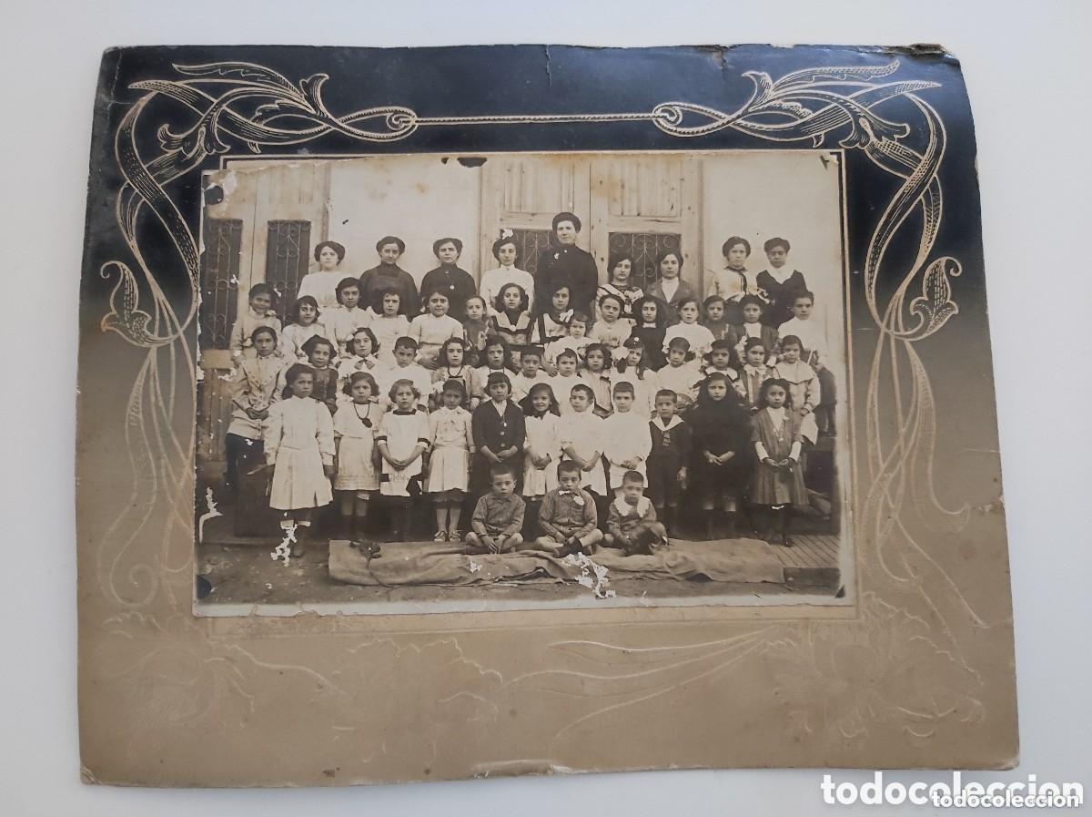 Antique Photography: Antigua fotografia grupo ni&ntilde;os colegio escuela Valencia o pueblo provincia castellon a&ntilde;o 1911
