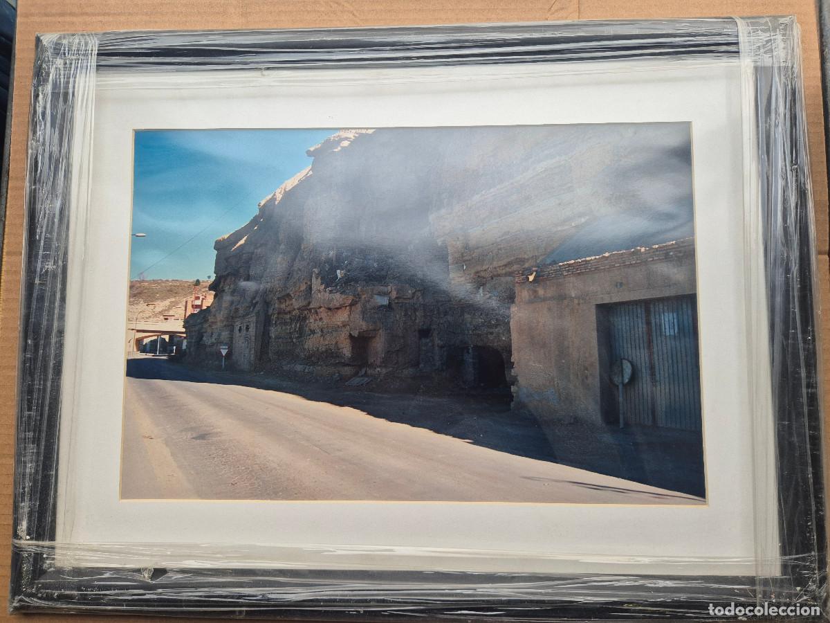 Antique Photography: CUADRO. FRAGA CARRETERA MONTA&Ntilde;A, 60 X 46 CM.
