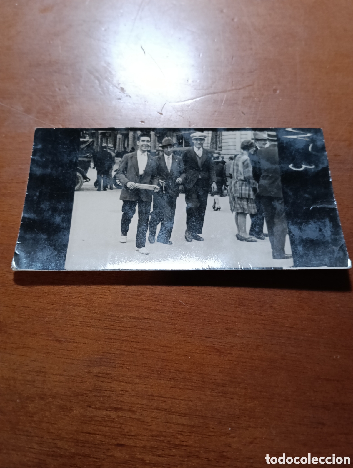 Antique Photography: Fotograf&iacute;a se&ntilde;ores paseando por la calle n&deg; 3, a&ntilde;os 30 mide 9 x 5 cm.
