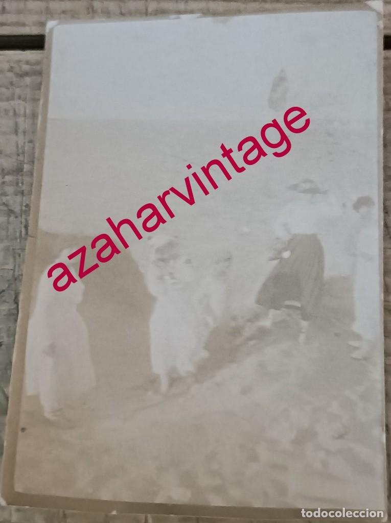 Antique Photography: SIGLO XIX, ALBUMINA SE&Ntilde;ORITAS EN UN DIA DE PLAYA, 60X86MM