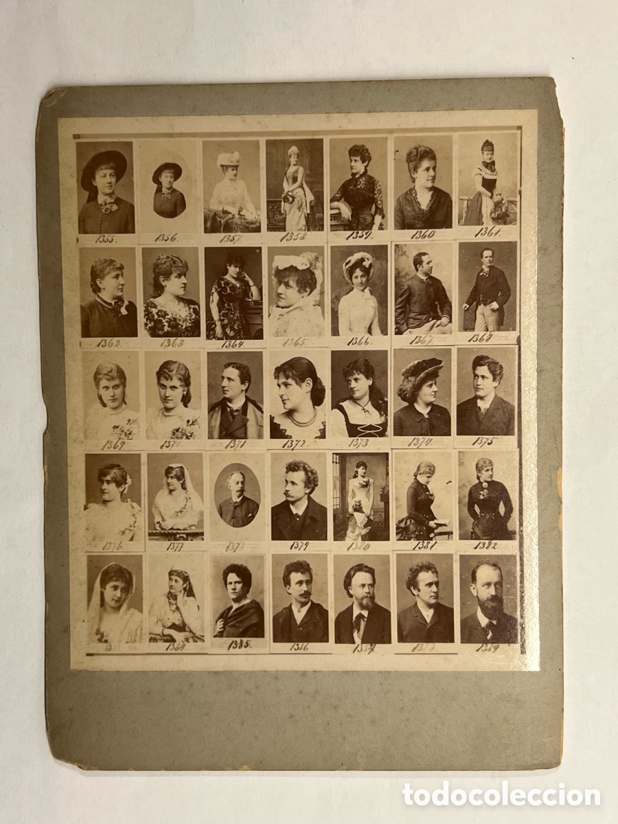 Antique Photography: HAMBURGO, Alemania.. Fotograf&iacute;a E. Bieber.. ? Actores Teatro de la escena Alemana (a.1896)