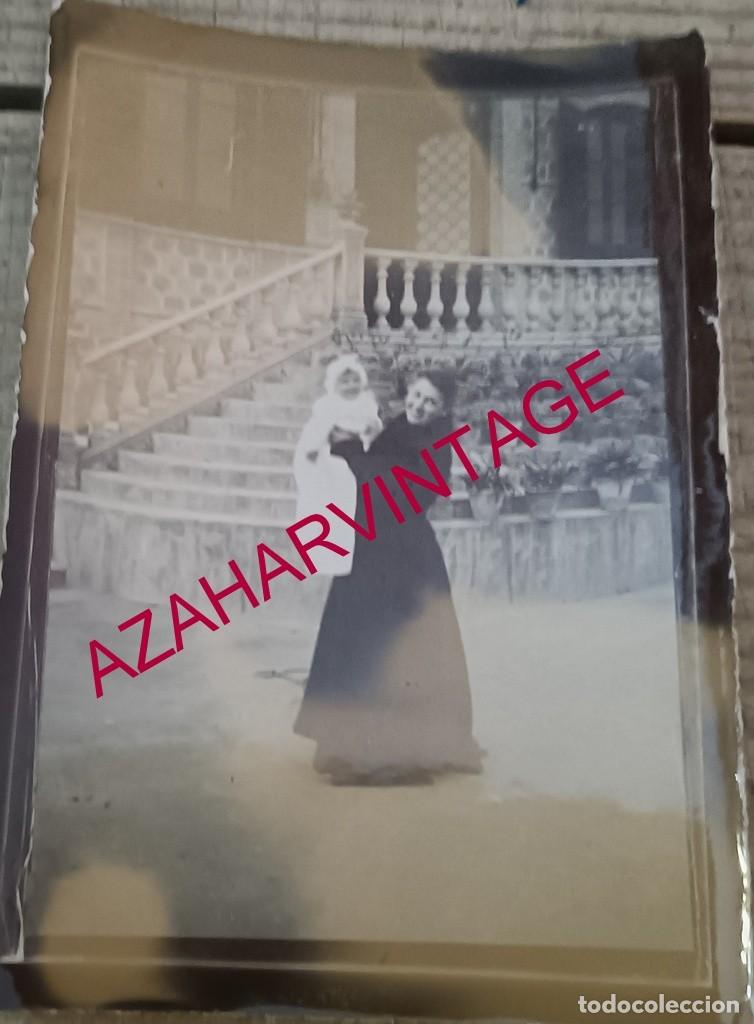 Antique Photography: SIGLO XIX, ALBUMINA DE UNA MADRE CON SU HIJO, 70X100MM