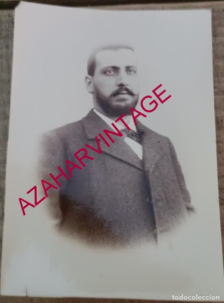 Antique Photography: SIGLO XIX,ALBUMINA DE UN CABALLERO, 60X84MM