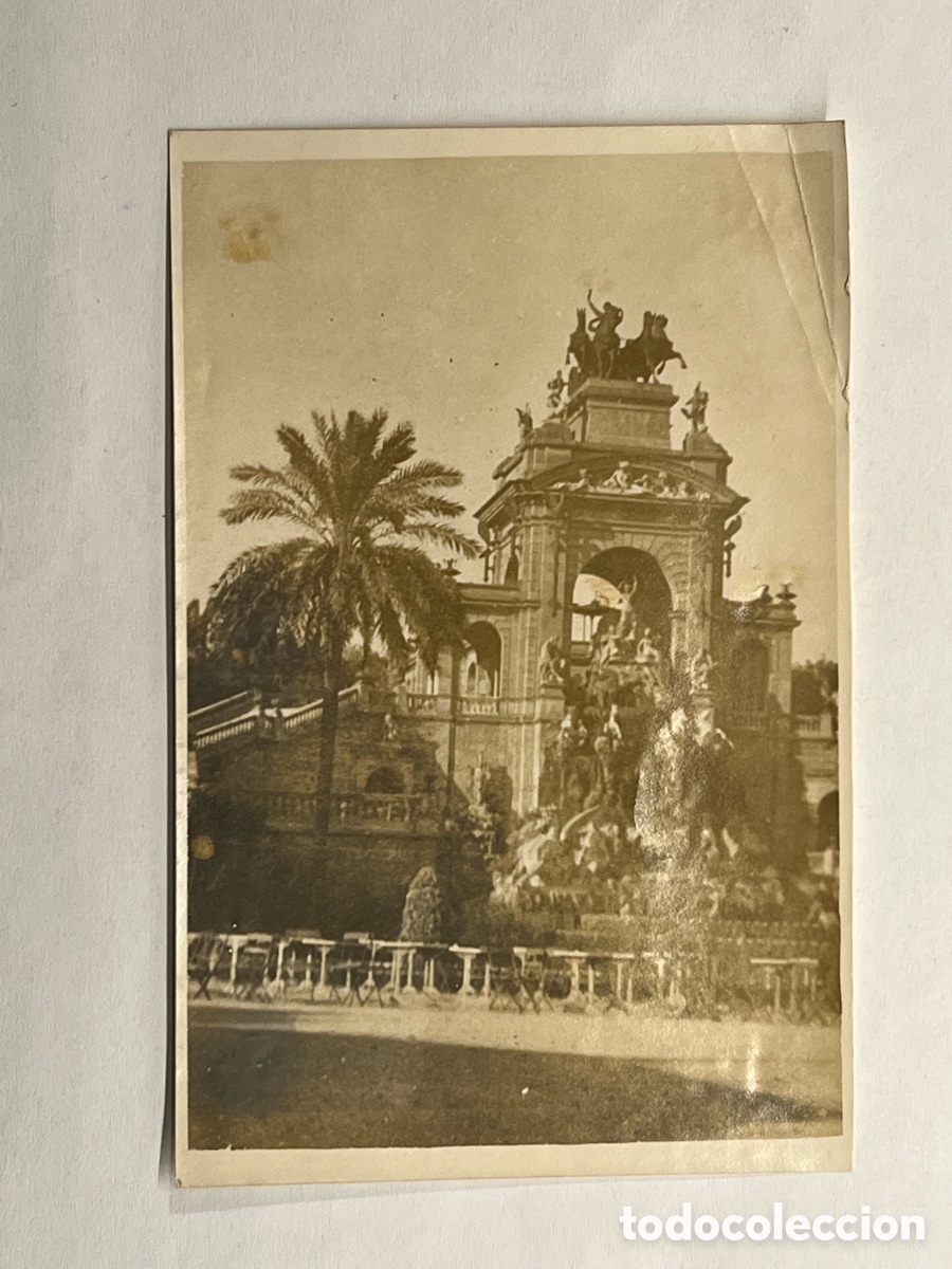 Fotografia antiga: BARCELONA.. Fotograf&iacute;a Albumina. Parque de la Ciutadella.. Cascada Monumental (h.1920?)