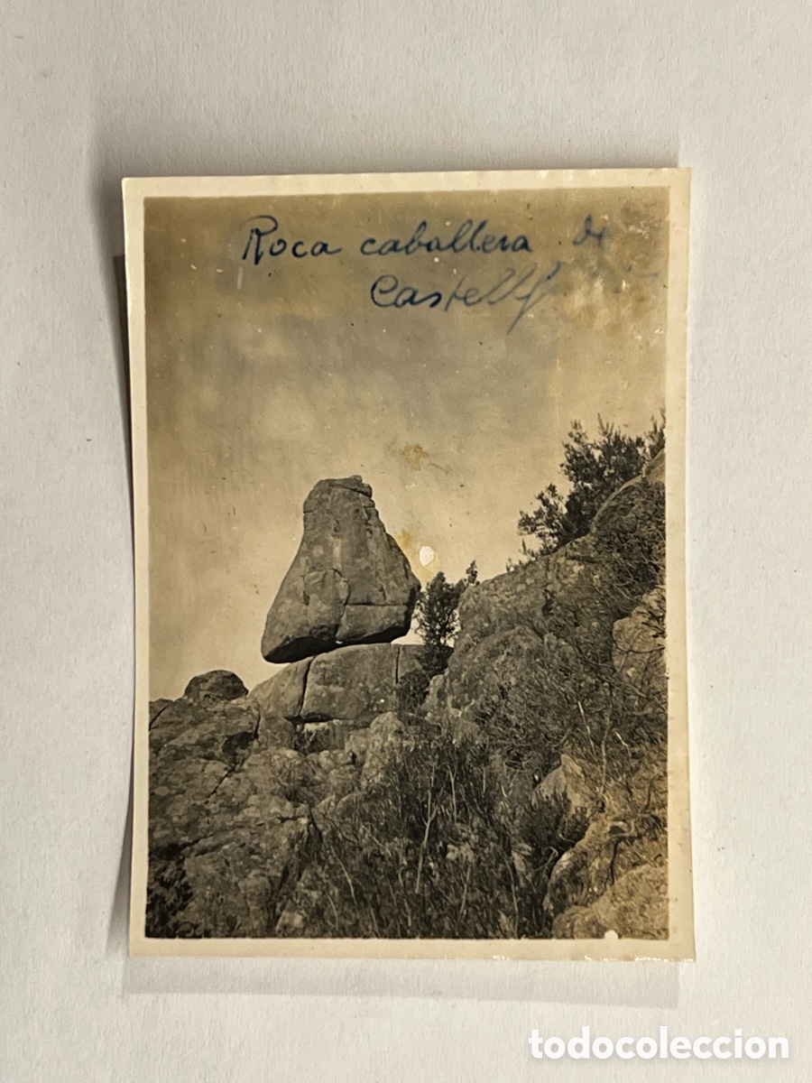 Fotografia antiga: CASTELLFORT Roca Caballera&hellip; Fotograf&iacute;a antigua (h.1920?) Med&iacute;das: 6 x 8 cm.,