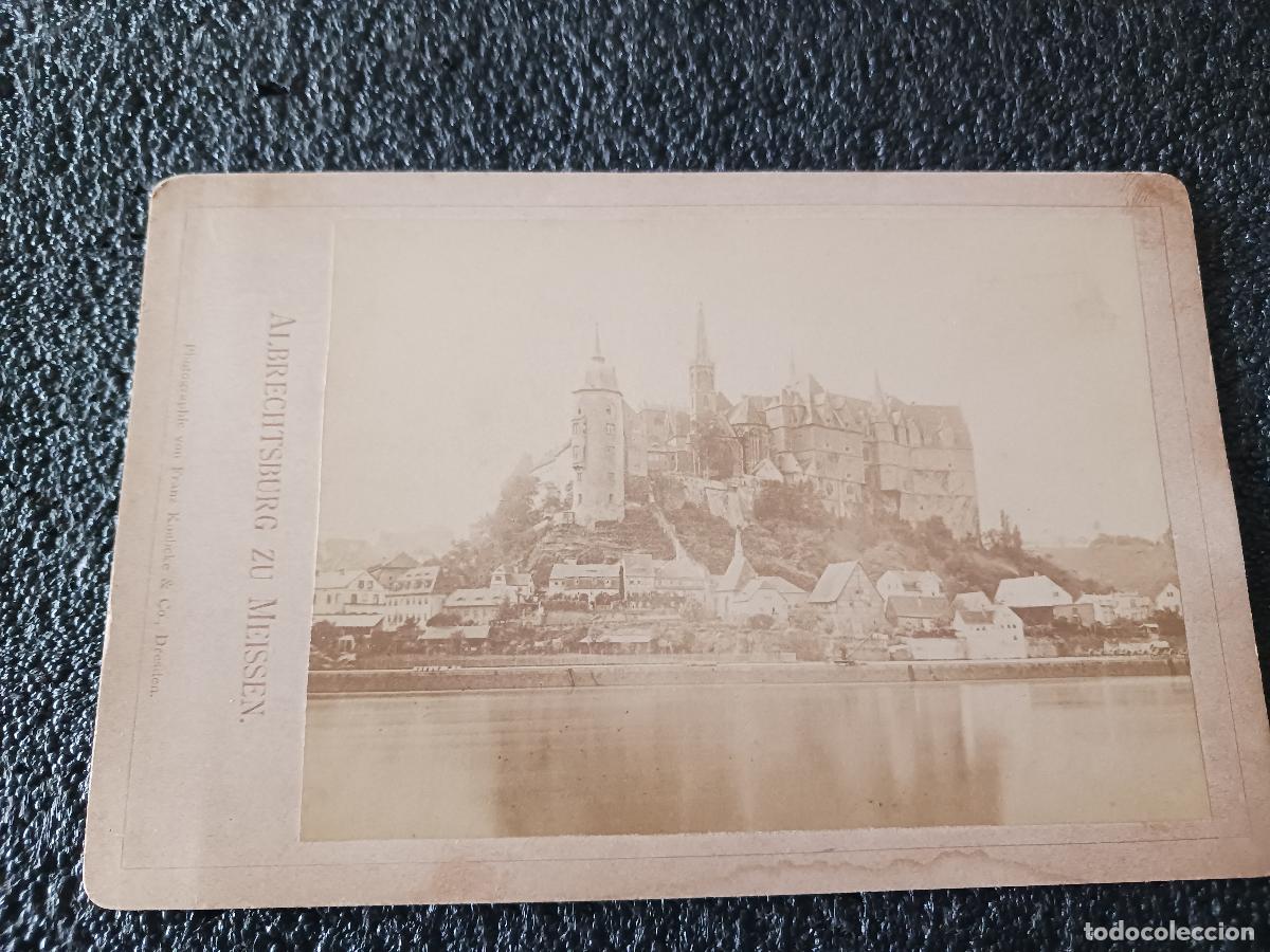 Fotografia antiga: antigua fotografia, carton duro, castillo de albrechtsburg en meissen