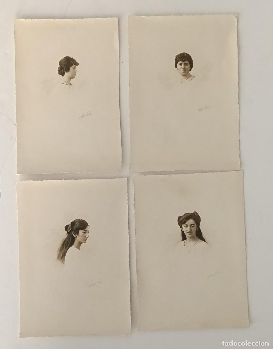 Fotograf&iacute;a antigua: LOTE DE 4 FOTOGRAFIAS TAMA&Ntilde;O 17 X 12 CM