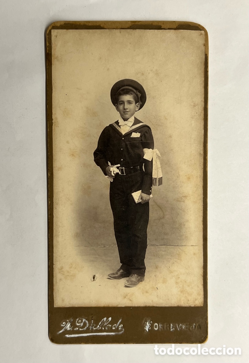 Fotografia antica: TORREVIEJA, A. Darblade.., Fotograf&iacute;a de un joven Comunionero (h.1890?)