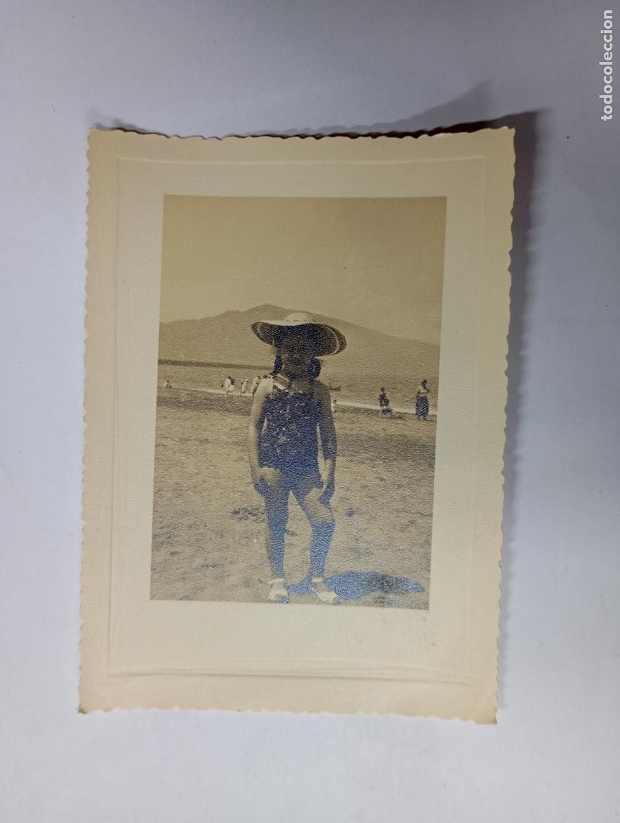 Fotografia antica: ANTIGUA FOTOGRAF&Iacute;A NI&Ntilde;A EN LA PLAYA. TDKP27L
