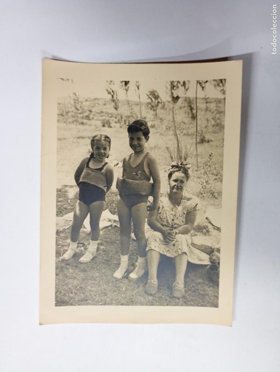 Fotografia antica: ANTIGUA FOTOGRAF&Iacute;A FAMILIA EN LA R&Iacute;A. FOTO SAEZ BILBAO. TDKP27L