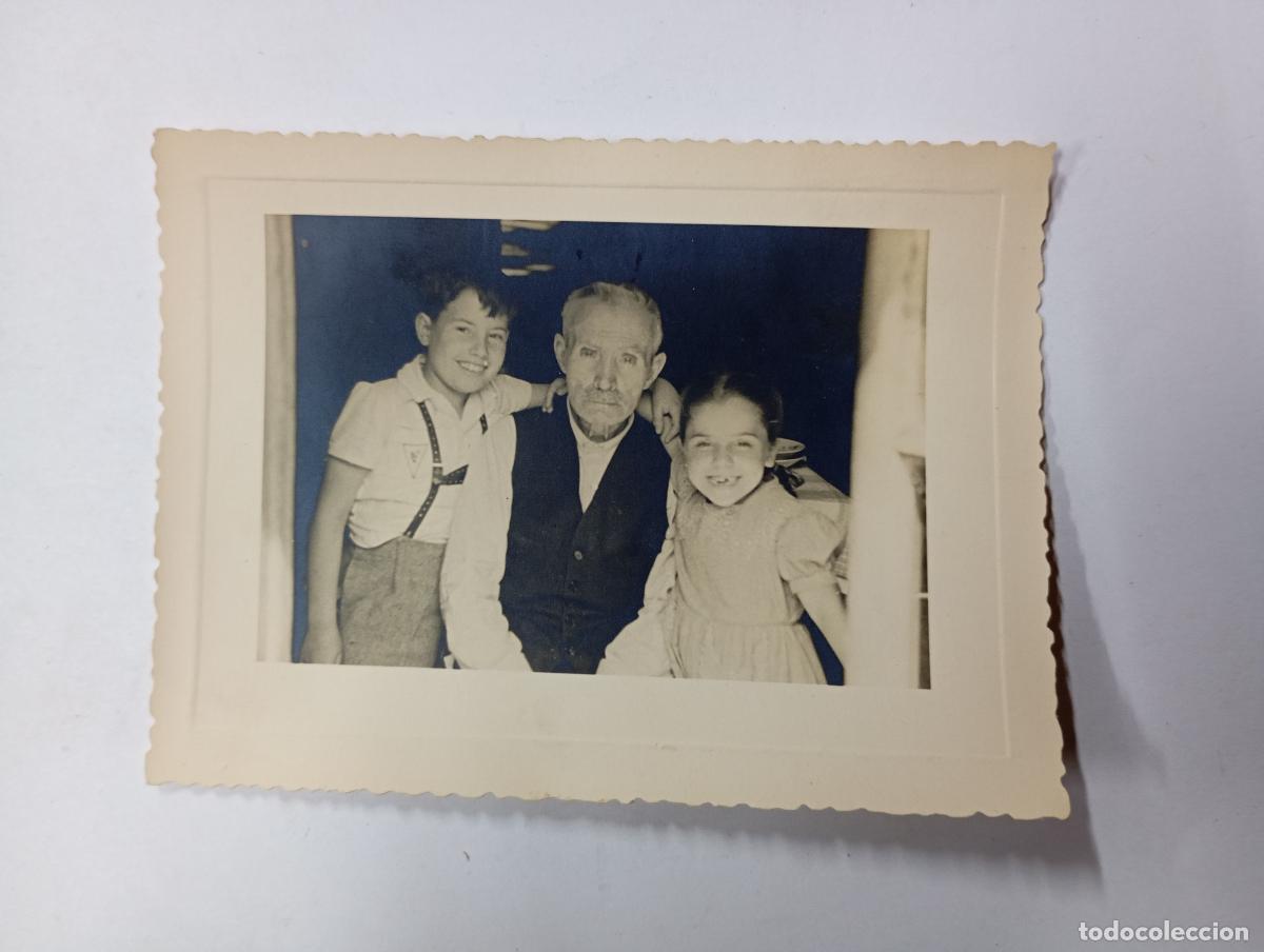 Fotografia antica: ANTIGUA FOTOGRAF&Iacute;A NI&Ntilde;OS Y ABUELO. FOTO SAEZ BILBAO. TDKP27L