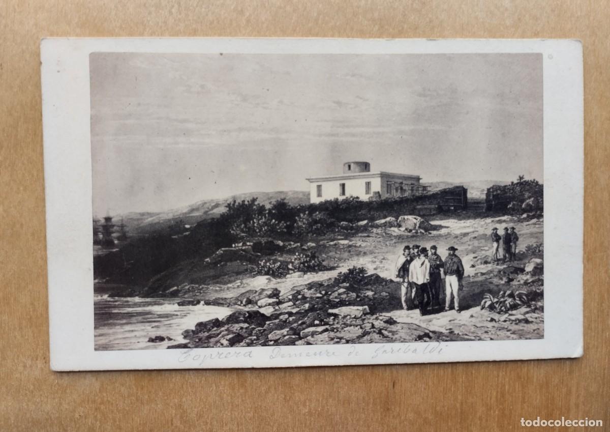 Fotograf&iacute;a antigua: Photo Alfred Chardon Jeune, S.XIX, obra de arte: La Casa del General Garibaldi en la isla de Caprera