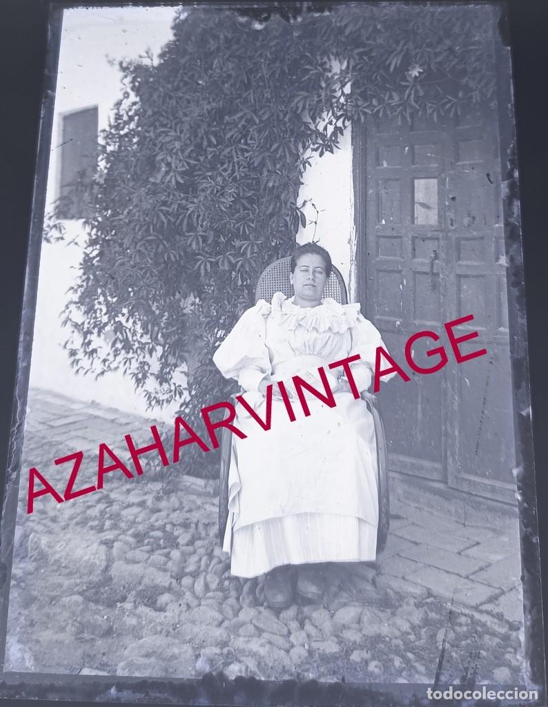 Fotograf&iacute;a antigua: ANTIGUO CRISTAL POSITIVO, SIGLO XIX, LOTE PROCEDENTE DE MALAGA