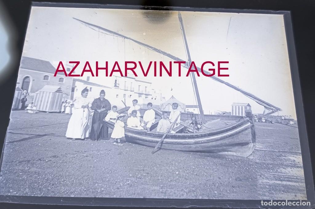 Fotograf&iacute;a antigua: ANTIGUO CRISTAL POSITIVO, SIGLO XIX, LOTE PROCEDENTE DE MALAGA