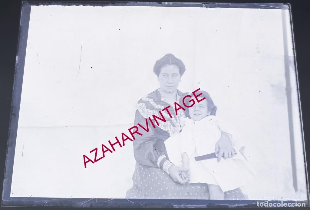 Fotograf&iacute;a antigua: ANTIGUO CRISTAL POSITIVO, SIGLO XIX, LOTE PROCEDENTE DE MALAGA