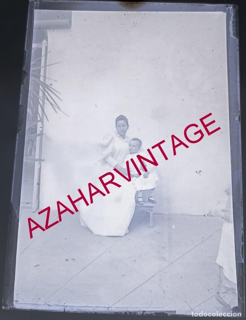 Fotograf&iacute;a antigua: ANTIGUO CRISTAL POSITIVO, SIGLO XIX, LOTE PROCEDENTE DE MALAGA