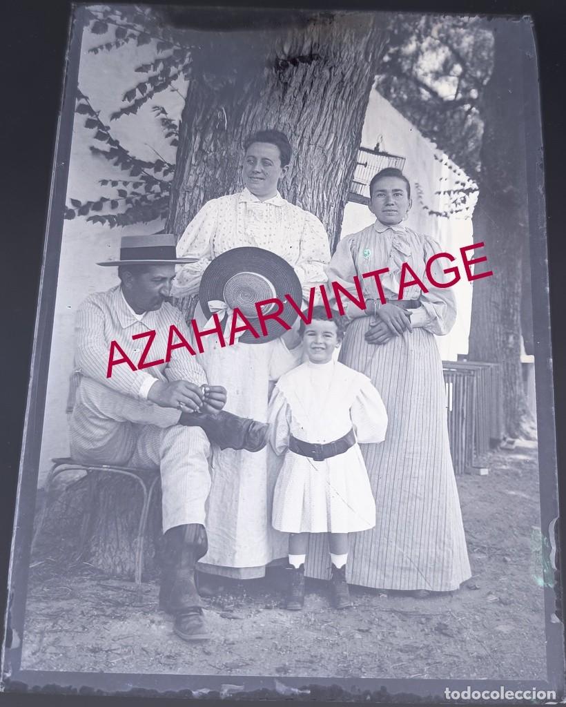 Fotograf&iacute;a antigua: ANTIGUO CRISTAL POSITIVO, SIGLO XIX, LOTE PROCEDENTE DE MALAGA