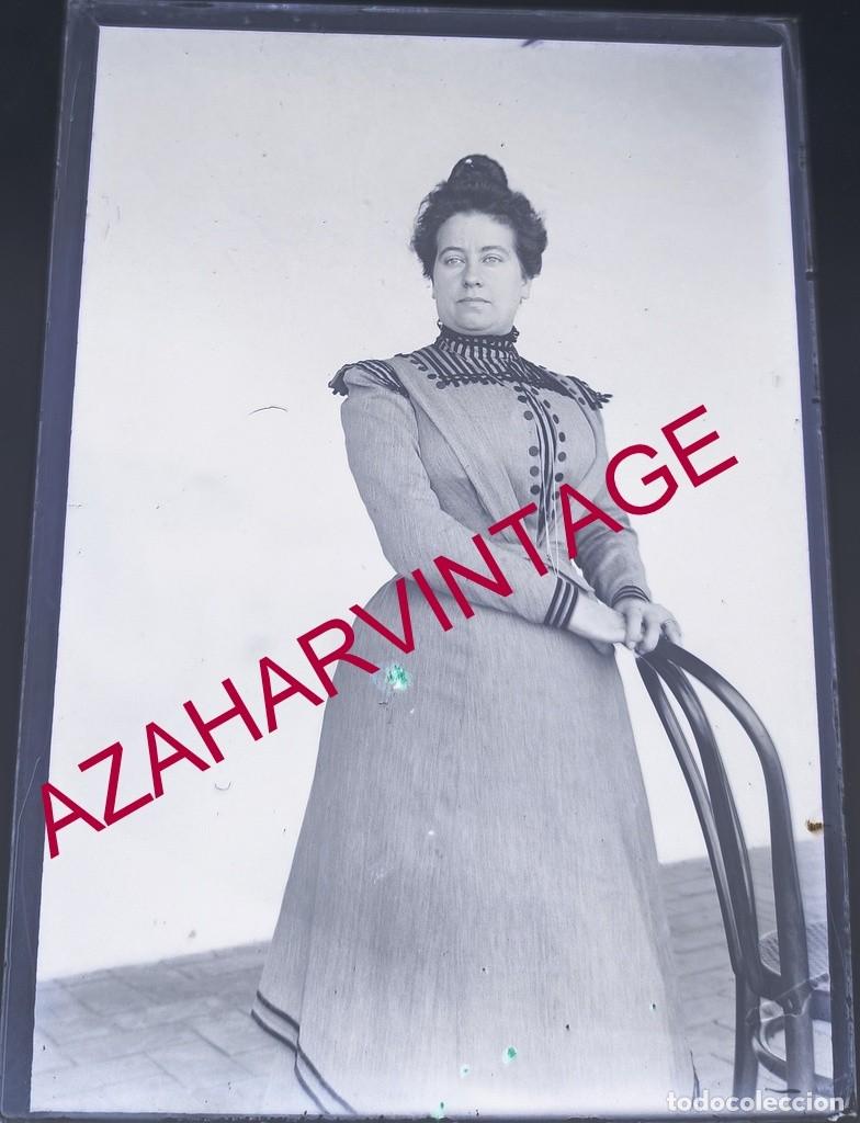Fotograf&iacute;a antigua: ANTIGUO CRISTAL POSITIVO, SIGLO XIX, LOTE PROCEDENTE DE MALAGA