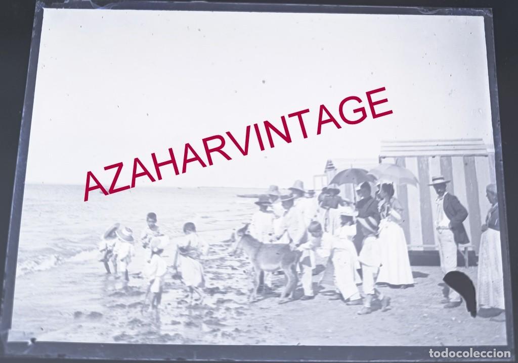 Fotograf&iacute;a antigua: ANTIGUO CRISTAL POSITIVO, SIGLO XIX, LOTE PROCEDENTE DE MALAGA