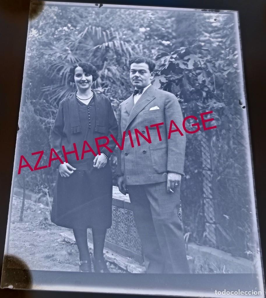 Fotograf&iacute;a antigua: ANTIGUO CRISTAL POSITIVO, SIGLO XIX, LOTE PROCEDENTE DE MALAGA