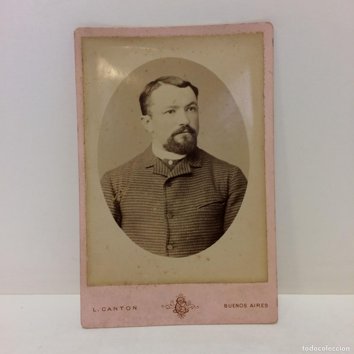 Fotografia antiga: Fotograf&iacute;a Antigua: Retrato Hombre - Fotograf&iacute;a de L. Canton, Buenos Aires