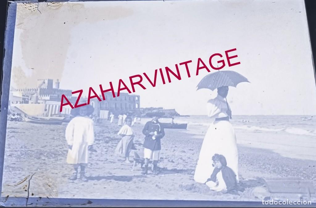 Fotografia antiga: ANTIGUO CRISTAL POSITIVO, SIGLO XIX, LOTE PROCEDENTE DE MALAGA