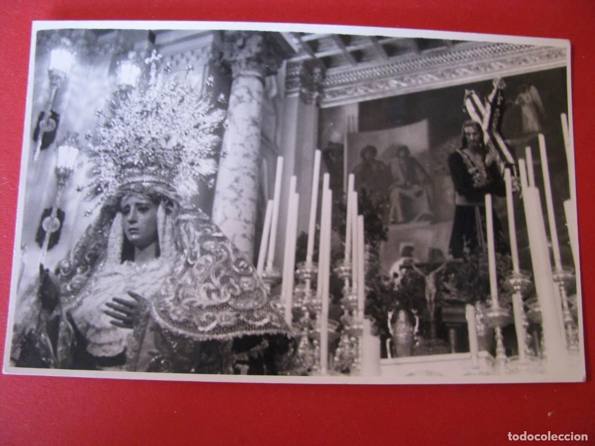 Fotografia antiga: FOTO DE MALAGA. LA VIRGEN DE LA ESPERANZA Y EL NAZARENO DEL PASO. MALAGA. 14X9 CM.