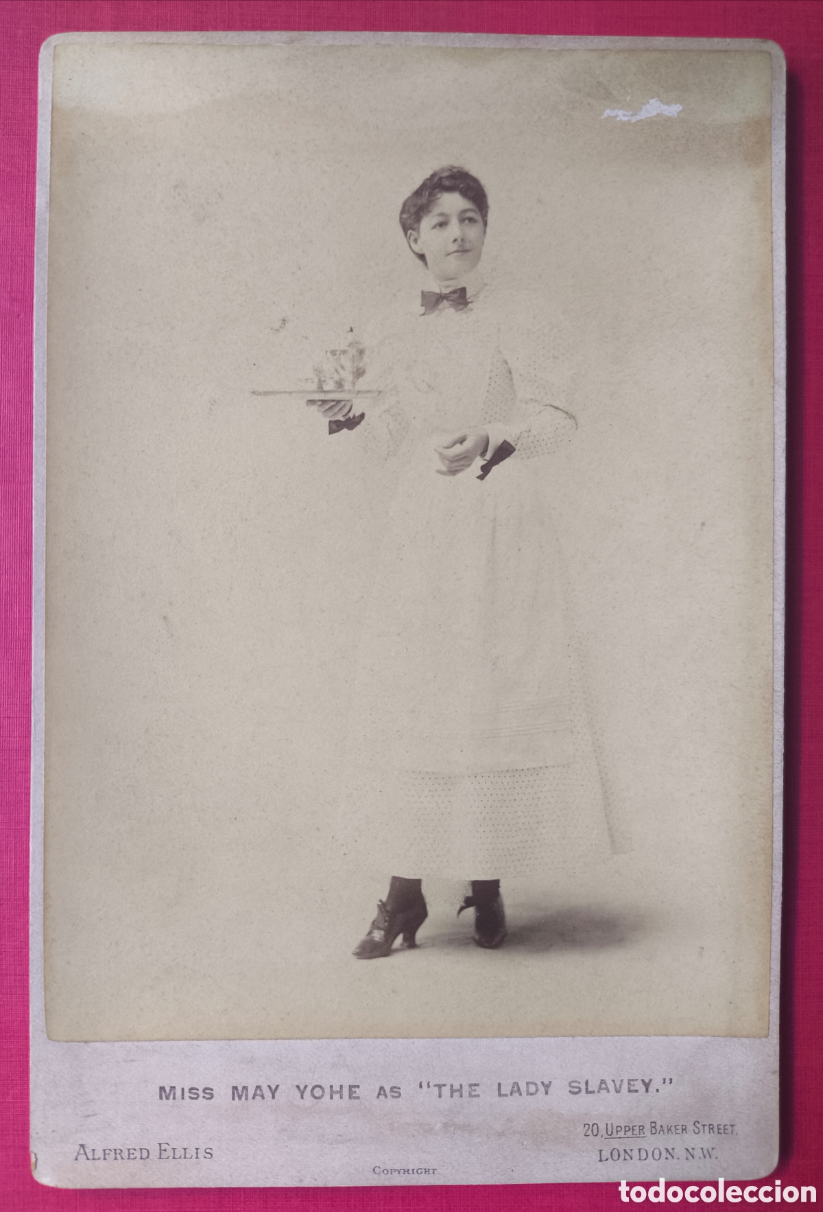 Fotografia antica: ALB&Uacute;MINA FOTOGRAF&Iacute;A RETRATO MAY YOH&Eacute; ACTRIZ THE LADY SLAVE FOT&Oacute;GRAFO ALFRED ELLIS LONDON C. 1900