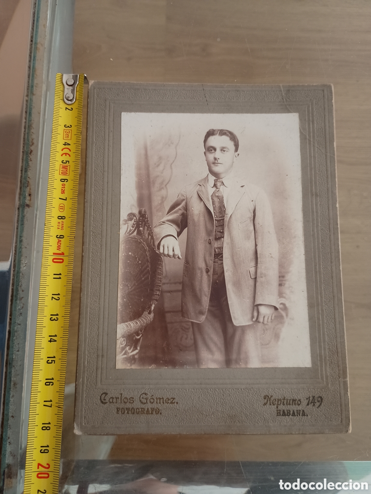 Fotografia antica: CA Retrato fotograf&iacute;a alb&uacute;mina Carlos G&oacute;mez. Neptuno 149 La Habana. Cuba