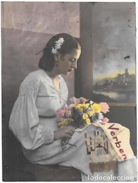 Fotografia antica: FOTO ANTIGUA DE ESTUDIO ILUMINADA RETRATO DE MUJER. 22 X 16,5 CM. SOBRE 1930 - ALBUMINA-4191