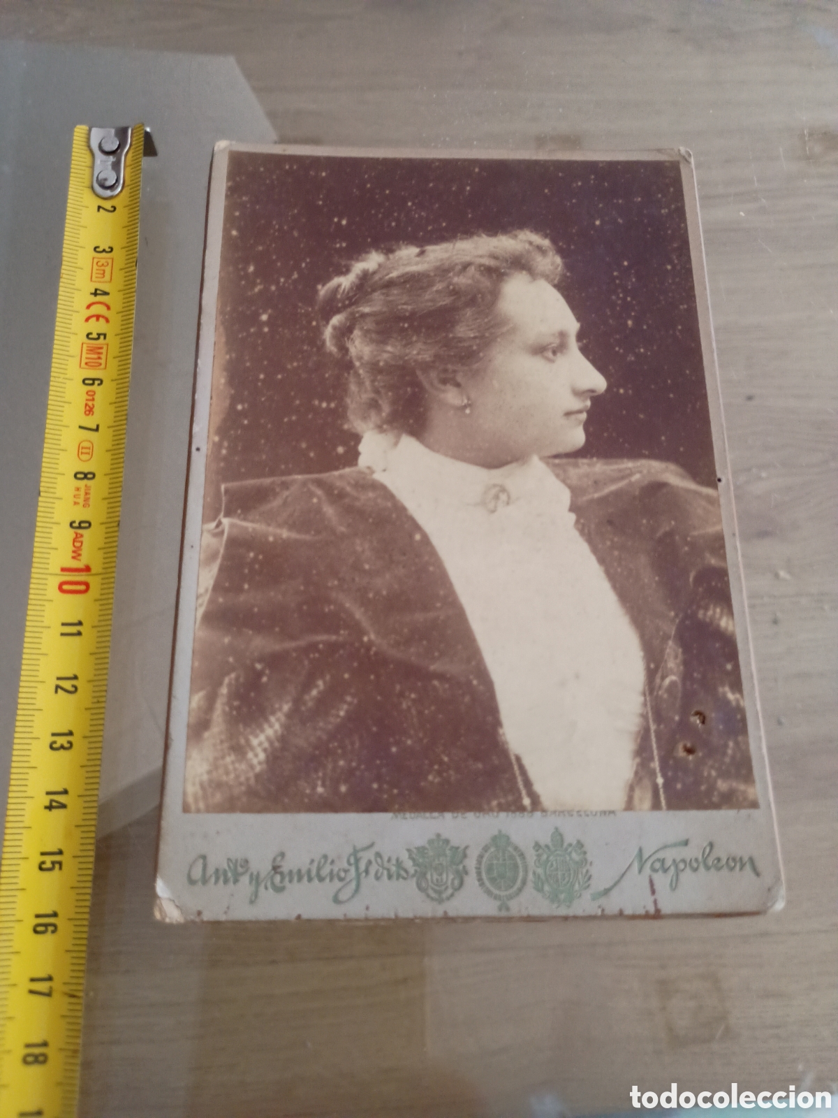 Fotografia antica: CA retrato Mar&iacute;a Noriega. Foto Antonio y Emilio Napole&oacute;n. Foto de mujer. A&ntilde;o 1895