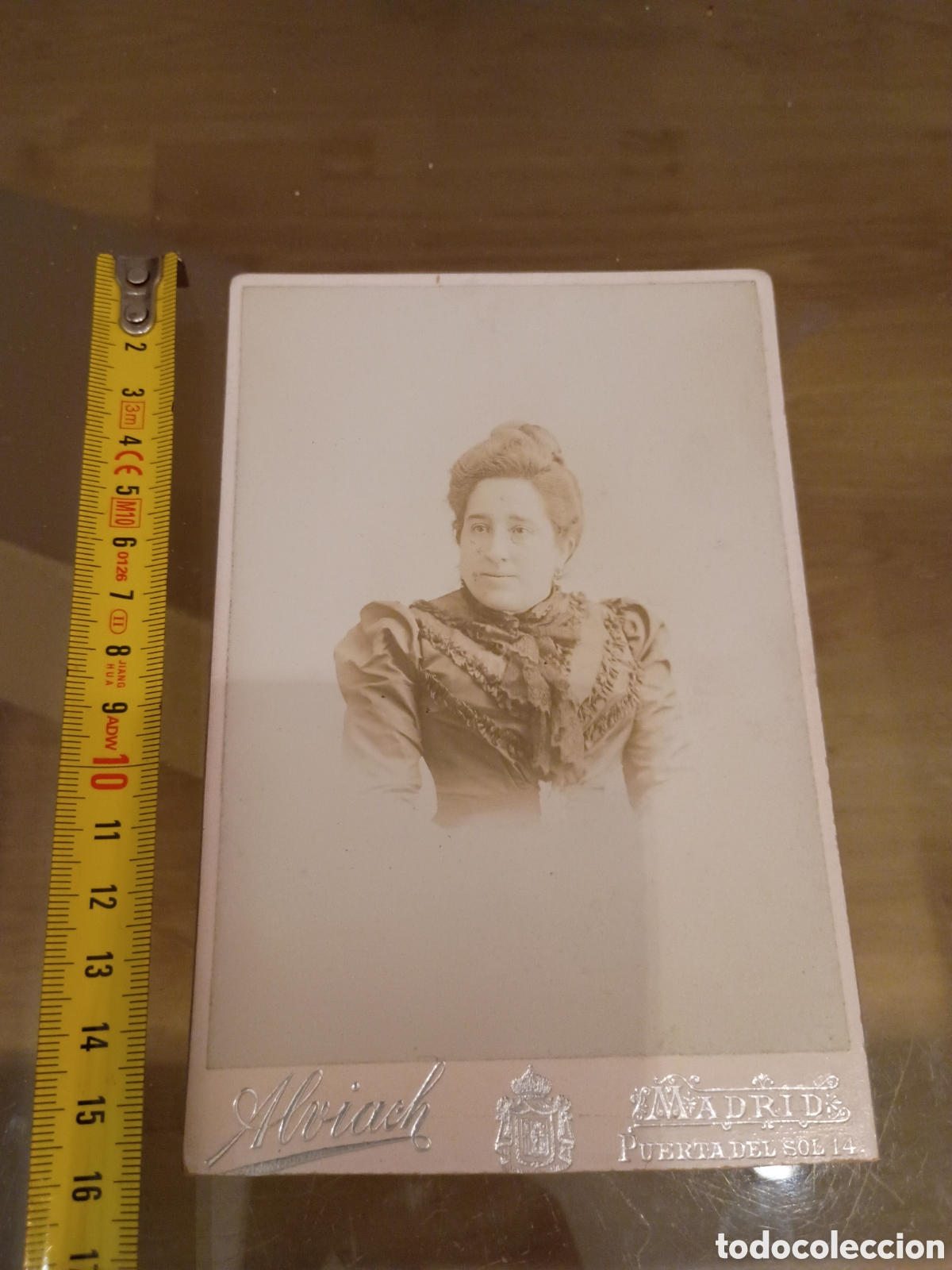 Fotografia antiga: CA Retrato de se&ntilde;ora. Alviach fotograf&iacute;a. Puerta del Sol 14, Madrid
