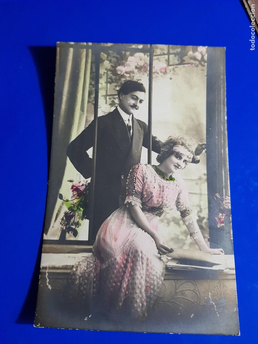 Fotografia antica: TARJETA POSTAL COLOREADA A&Ntilde;O 1914