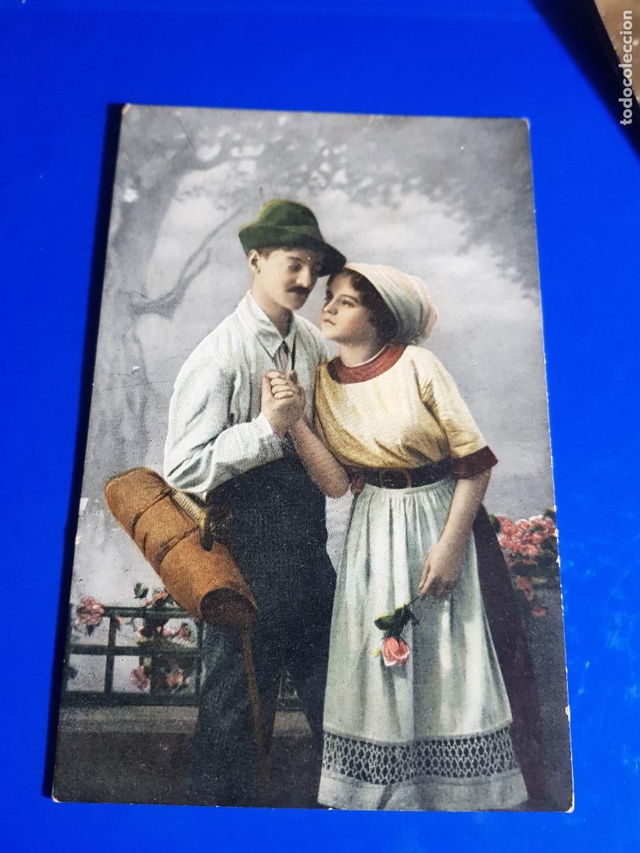 Fotografia antica: TARJETA POSTAL COLOREADA A&Ntilde;O 1918