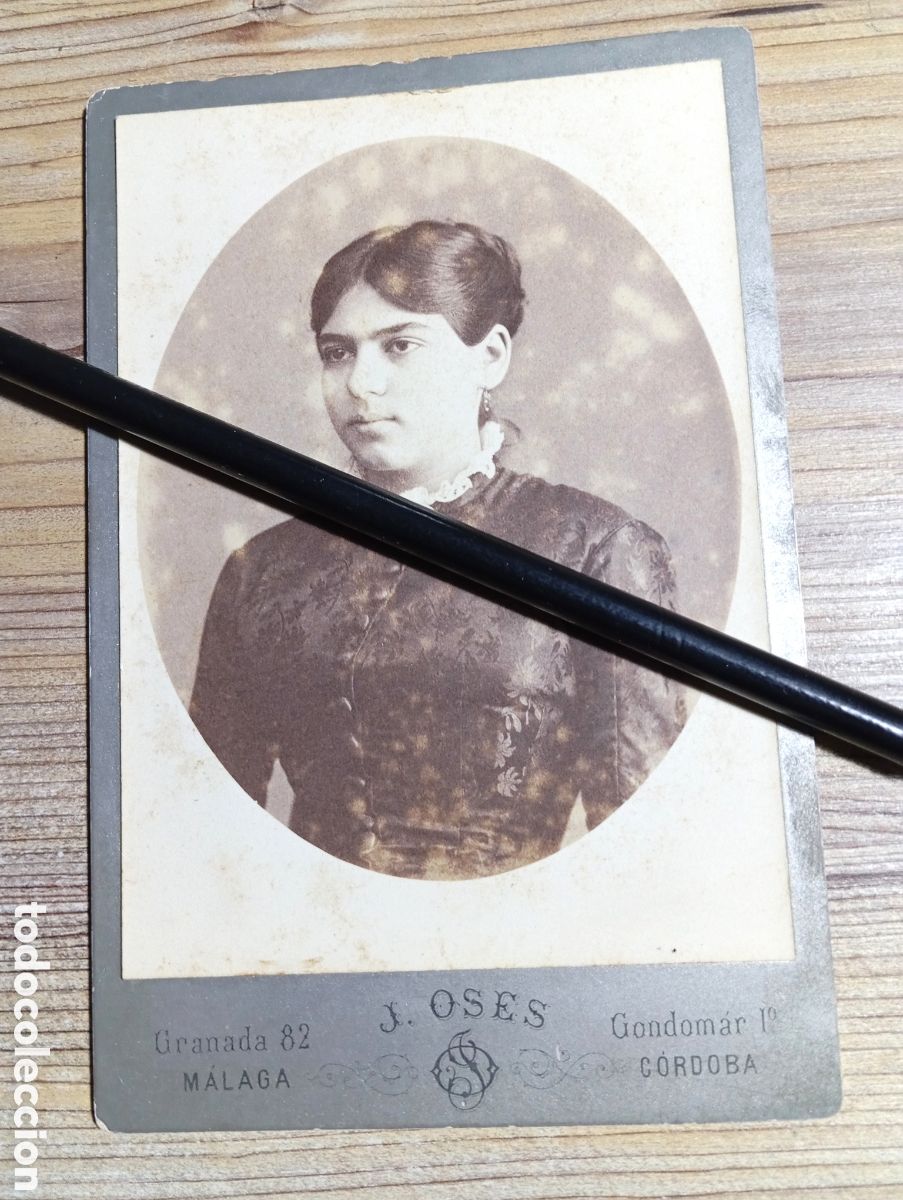 Fotografia antica: FOTOGRAF&Iacute;A JOAQU&Iacute;N J. OS&Eacute;S CRUZ M&Aacute;LAGA C&Oacute;RDOBA TAMA&Ntilde;O CABINET ALB&Uacute;MINA