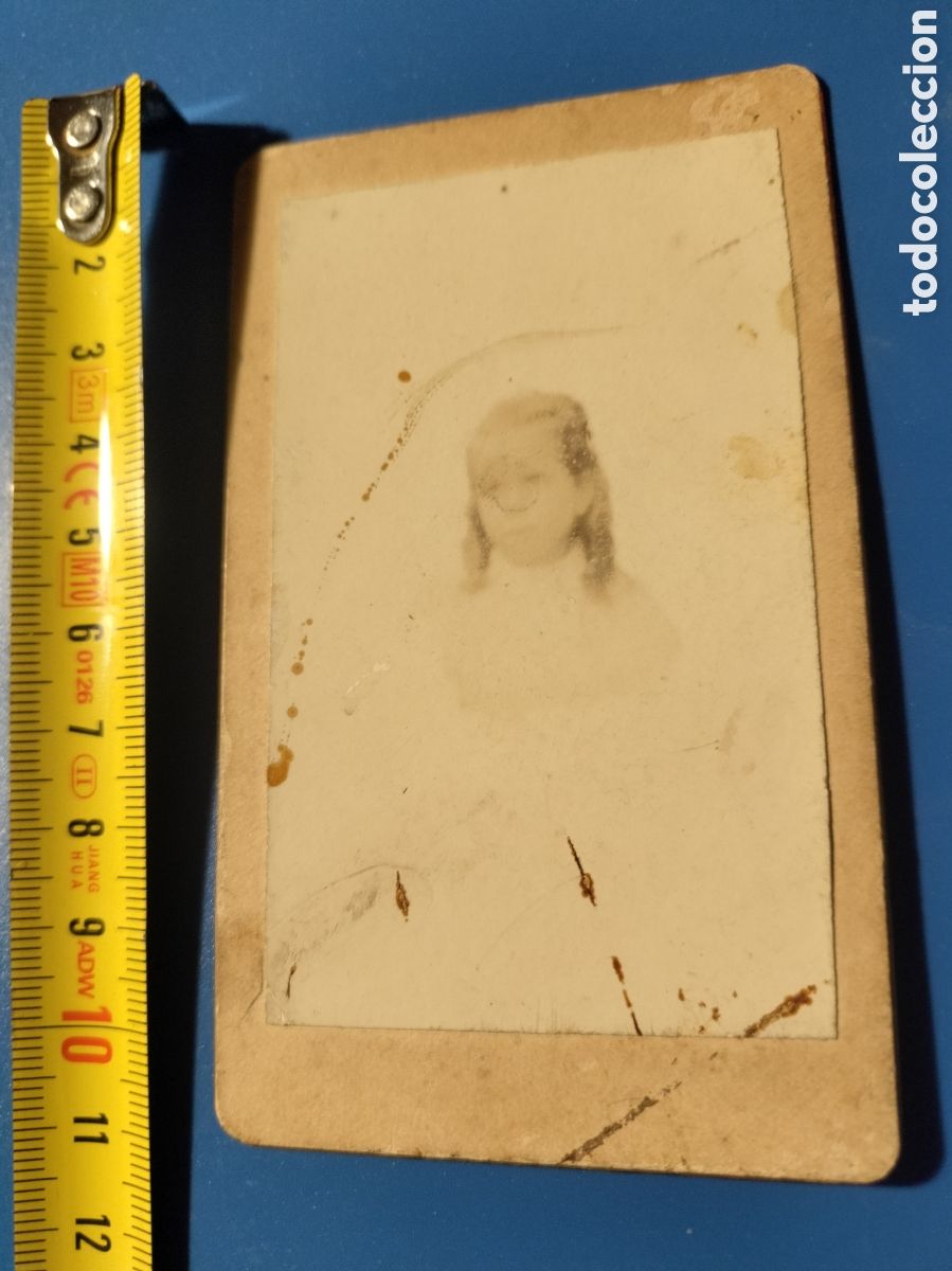 Fotografia antica: CR peque&ntilde;a alb&uacute;mina retrato de ni&ntilde;a. Autor desconocido. Foto de ni&ntilde;a