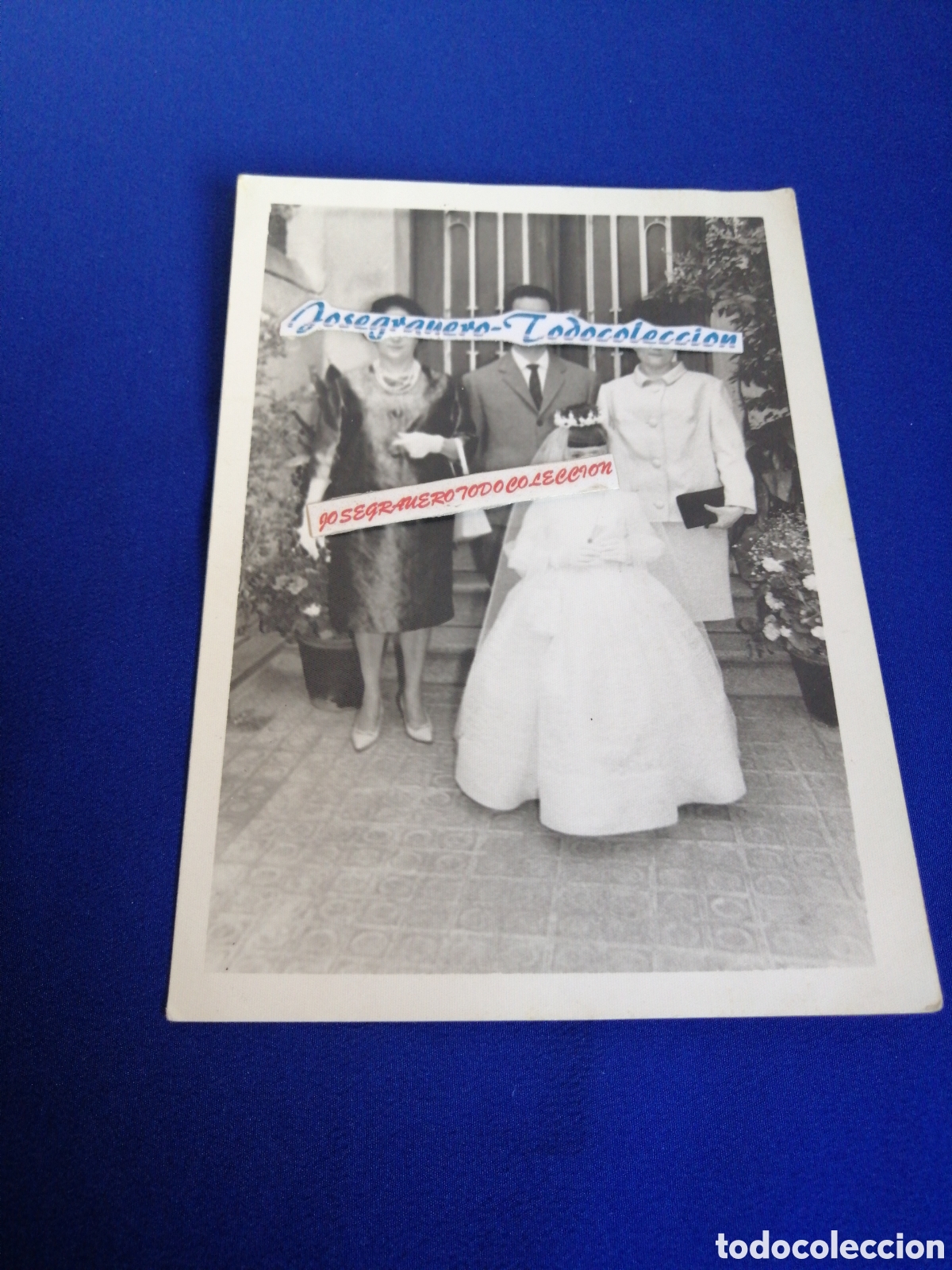 Fotografia antiga: COMUNI&Oacute;N NI&Ntilde;A MODELO- FOTOGRAF&Iacute;A ANTIGUA SIGLO PASADO SELLO REPORTAJES LLORENS (BARCELONA)