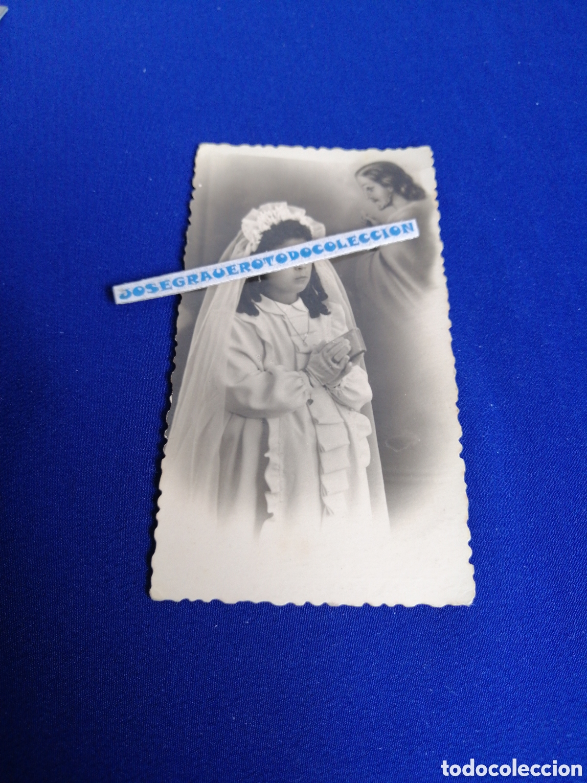 Fotografia antiga: COMUNI&Oacute;N NI&Ntilde;A MODELO 1949 FOTOGRAF&Iacute;A ANTIGUA SIGLO PASADO ESTAMPITA