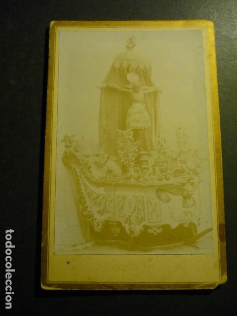 Fotograf&iacute;a antigua: CRISTO EN ANDAS PROCESIONALES ALBUMINA SIGLO XIX ANTIGUA FOTOGRAFIA 10,5 X 16,5 CM