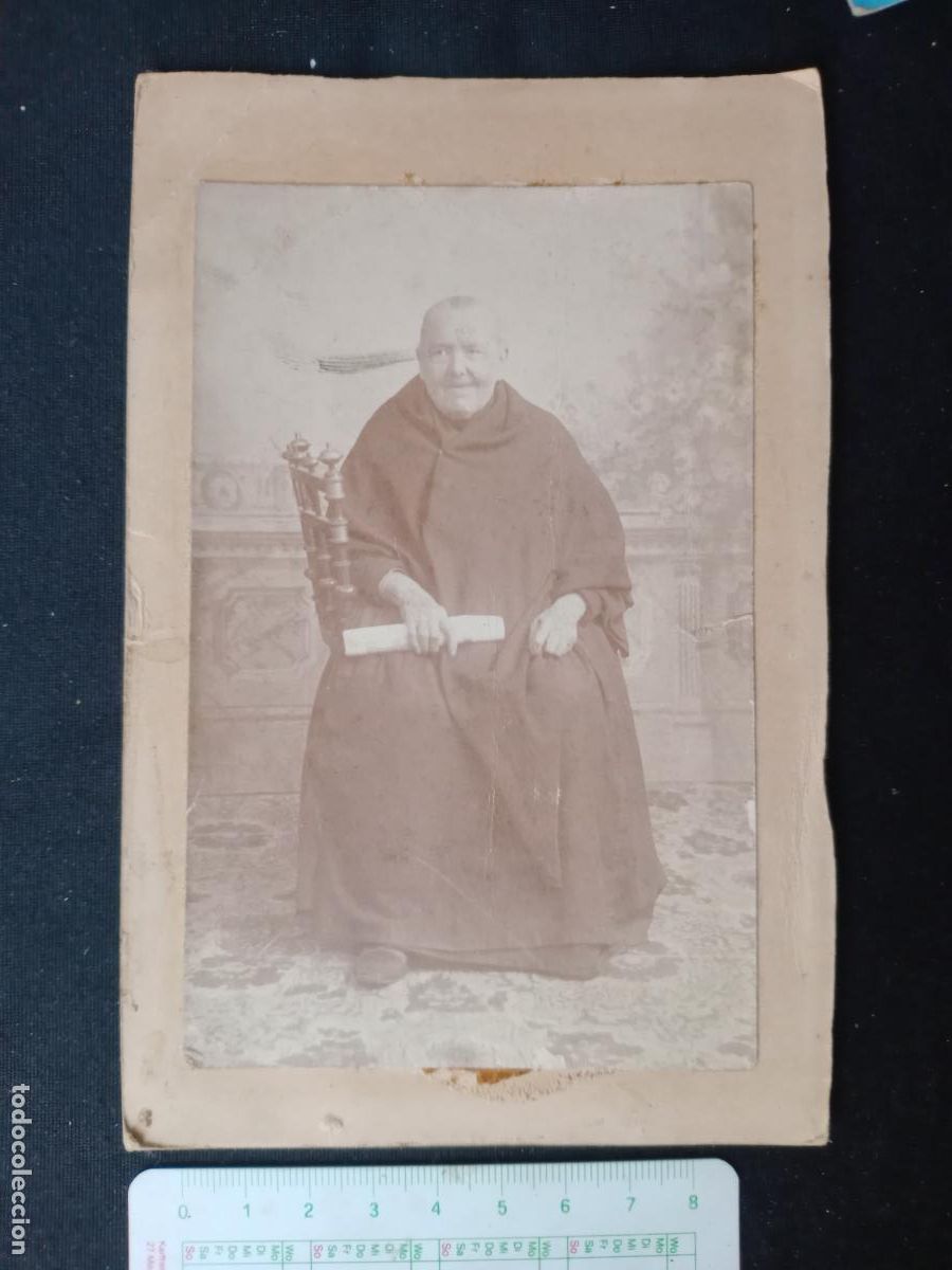Fotografia antica: Alb&uacute;mina antigua, se&ntilde;ora mayor