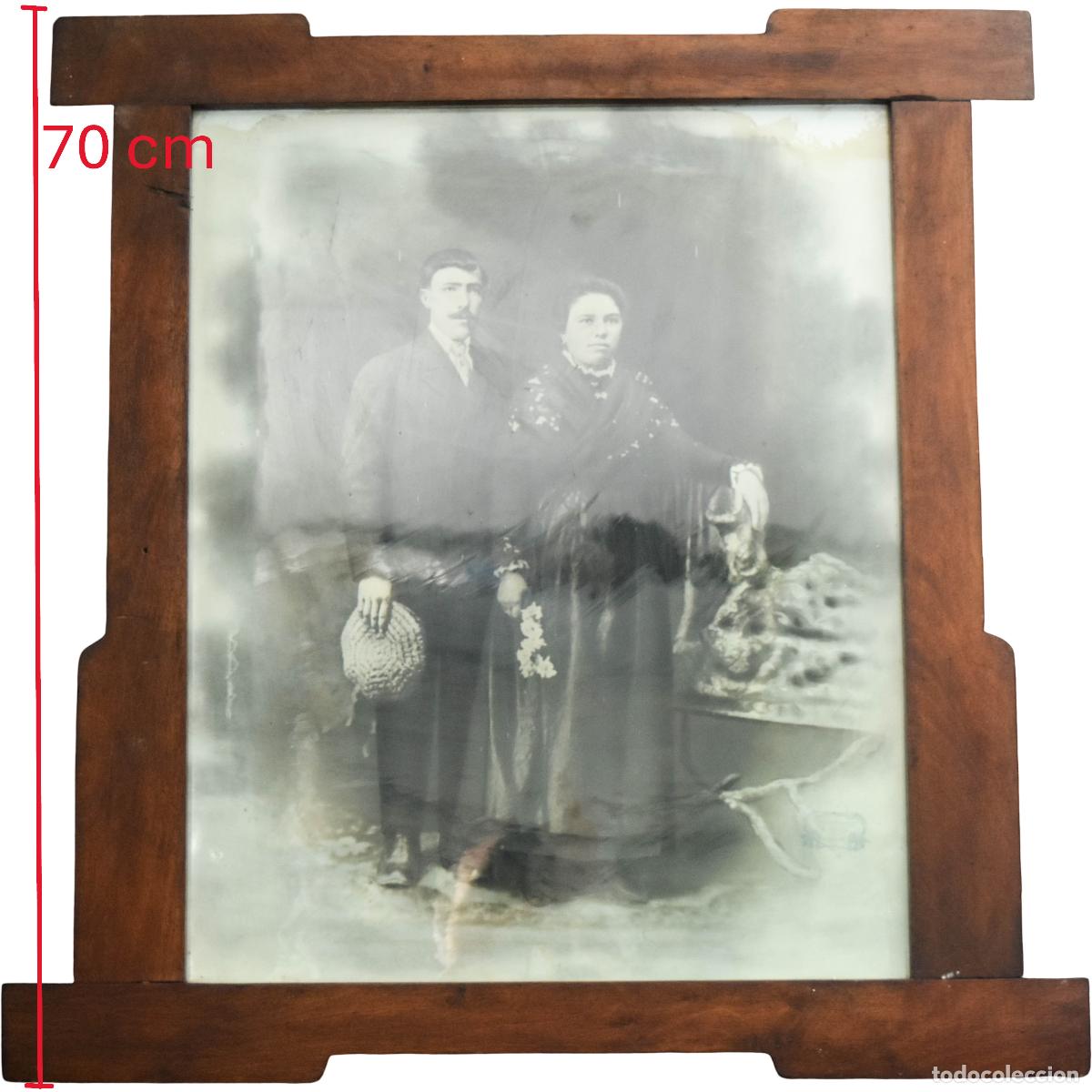 Fotografia antiga: Retrato de &eacute;poca de gran tama&ntilde;o - Fot&oacute;grafo Ram&oacute;n God&aacute;s - 1900