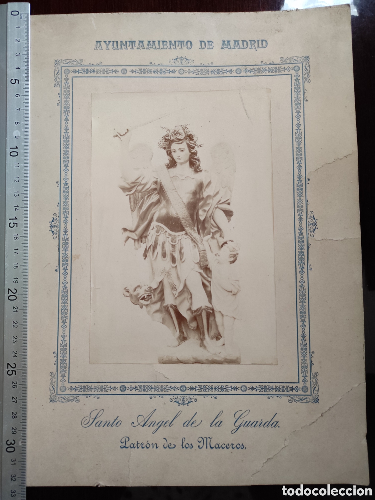 Fotografia antica: FOTOGRAFIA SANTO ANGEL DE LA GUARDA.- PATR&Oacute;N DE LOS MACEROS. AYUNTAMIENTO DE MADRID.