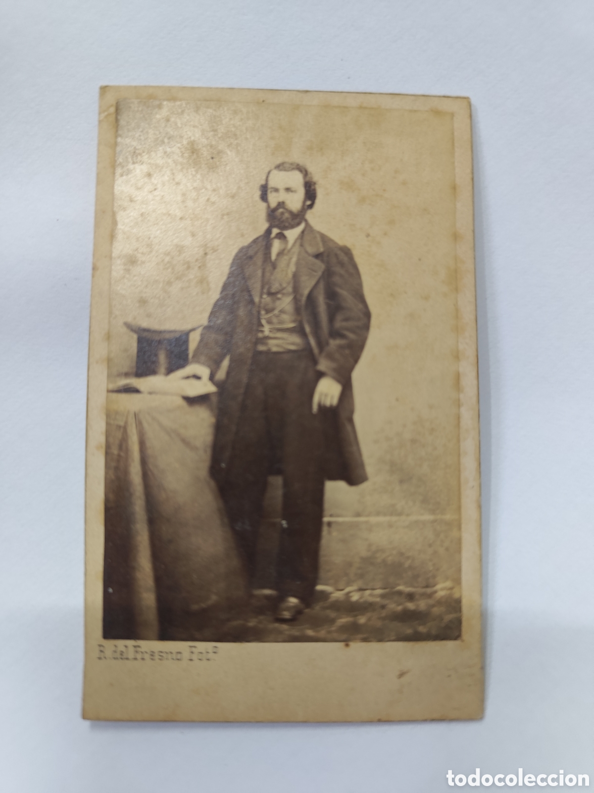 Antique Photography: Fotograf&iacute;a antigua original S.XIX. Ram&oacute;n del fresno Cueli.Fotografo pionero Asturiano.10,5x6,5 cm.al