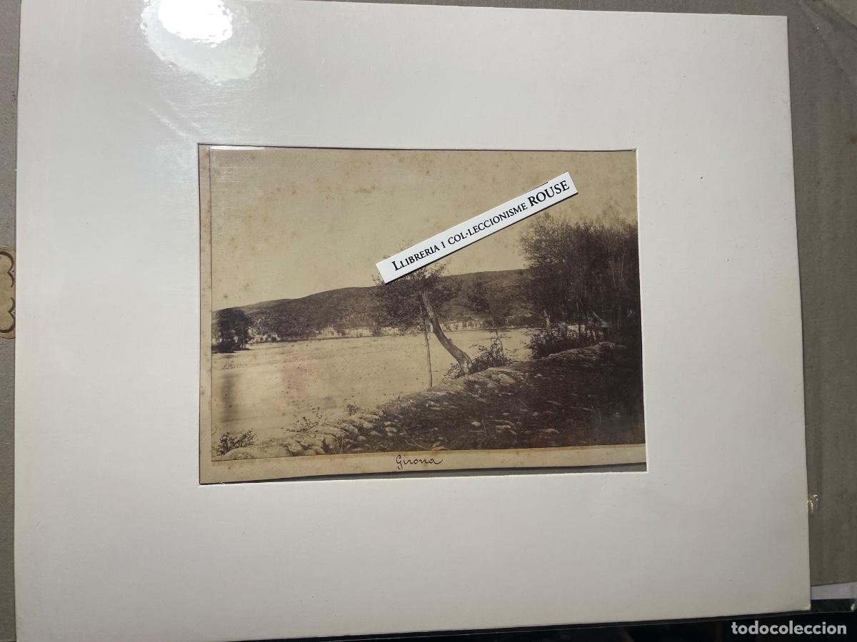 Fotografia antiga: GIRONA - ANTIGUA FOTOGRAFIA (ALBUMINA) L. ESPLUGAS PINTOR RETRATISTA RAMBLA DEL CENTRO