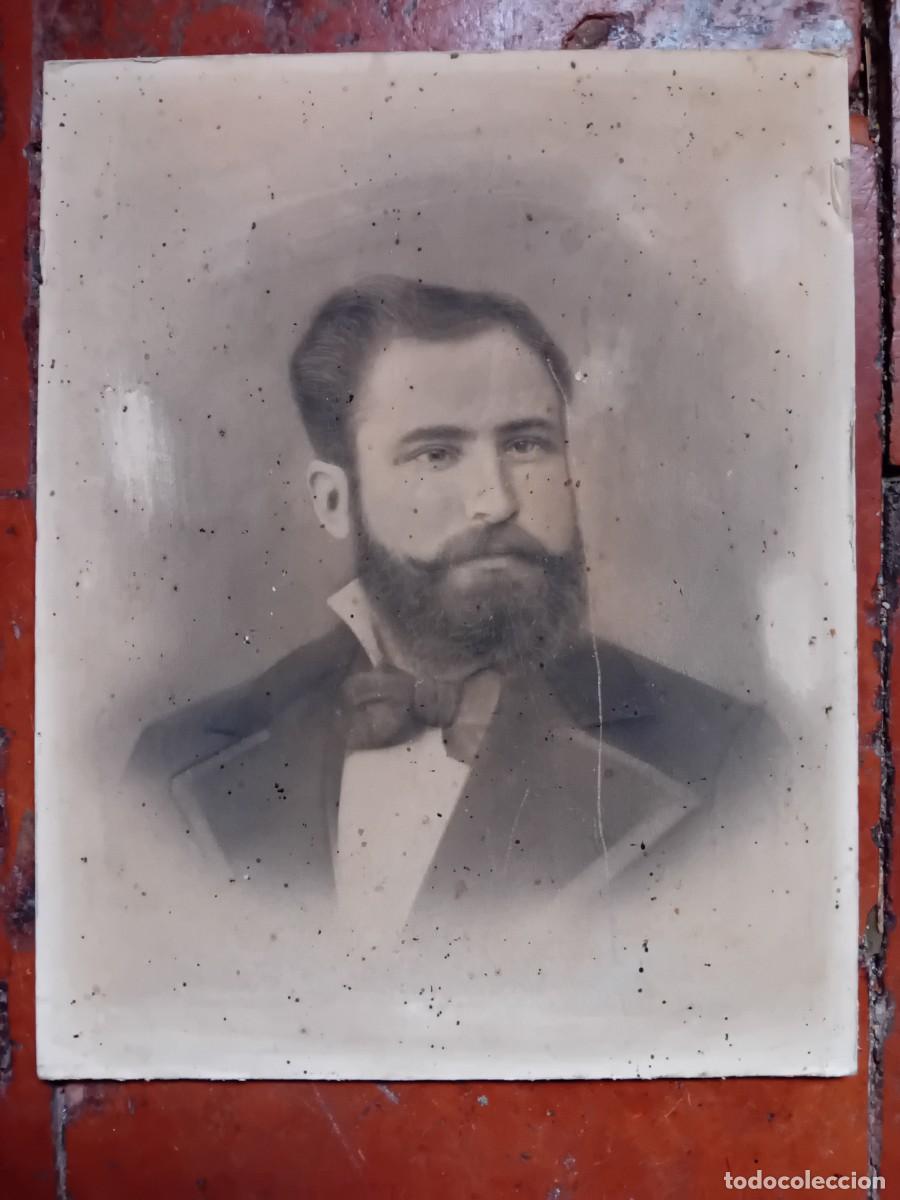 Fotografia antiga: Busto de hombre con barba y bigote Espa&ntilde;a d&eacute;cada de los 10
